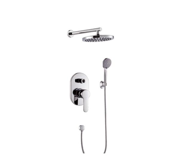 Wall Mount Trim Brass Bath Shower Faucet, Concealed Valves,Diverter 2/3 Way Shower Mixer Valves,Concealed Shower Sets.