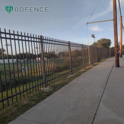 Modern Tubular Steel Fence Sleek Design