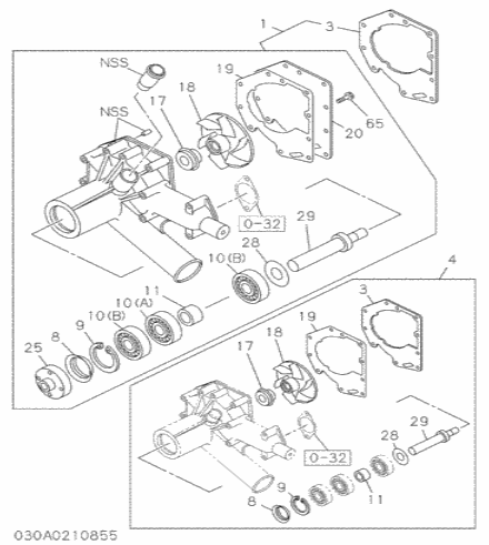 1136501333 1-13650133-3 6HK1 Excavator Engine Parts Small Water Pump For Hitachi ZX330 ZX350