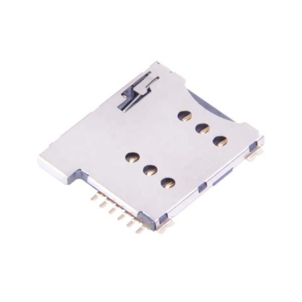SUS Shell H1.35 6pin Nano Sim SD Card Connector Holder
