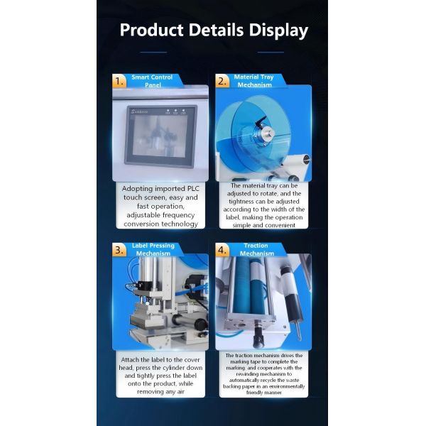 Factory Direct Supply Semi-automatic Flat Surface Labeling Machine CH-612 for Plastic Parts, Hardware Parts and Rearview Mirrors