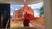 P2.5 Painel de visualização de vídeo LED interior com alta taxa de atualização de publicidade Telas publicitárias 640x640mm para parede de publicidade, 3840 taxa de atualização, suporte a design curvo
