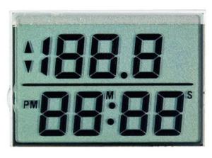 Customized Black And White LCD Display Positive Reflective Clock LCD Display