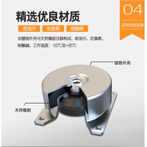 ALJ3000-3004 Rubber Shock Absorber with 55-60 Shore A Hardness and Steel+Rubber Construction for 500-3500HZ Frequency Range
