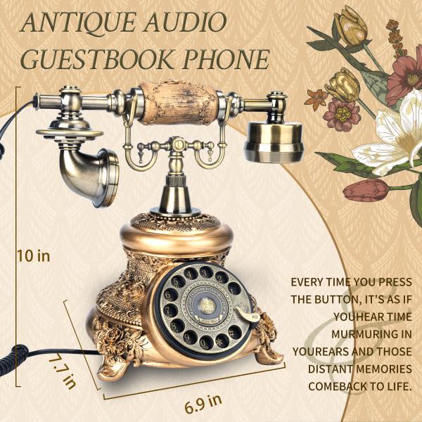 Classic Wedding Phone Guest Book Retro Craftsmanship Audio Wedding Guestbook For Couples