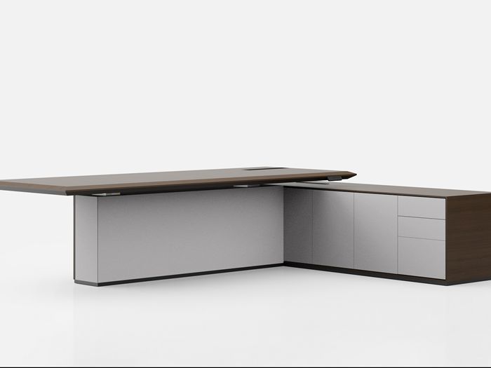 ISO14001 Height Adjustable Executive Desk ODM Executive Sit Stand Desk