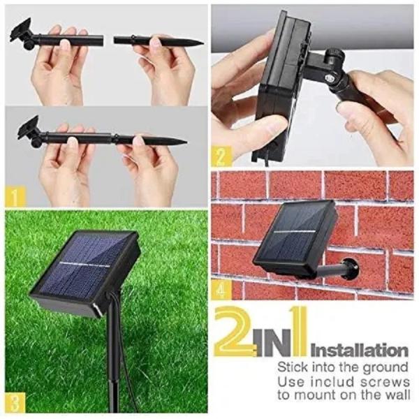 Света прокладки IP65 RGB 5050 на открытом воздухе гибкие солнечные приведенные в действие для домашнего двора свадьбы