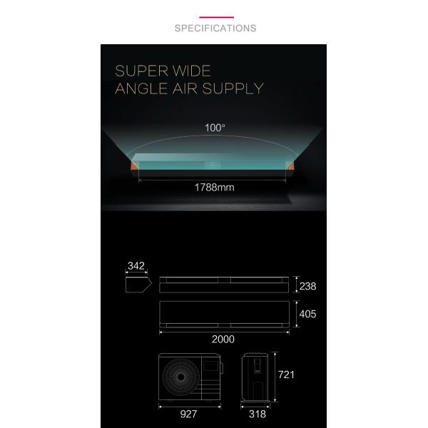 Meubles de maison intelligente Source de refroidissement/chauffage Armoire de télévision de design moderne Air conditionné