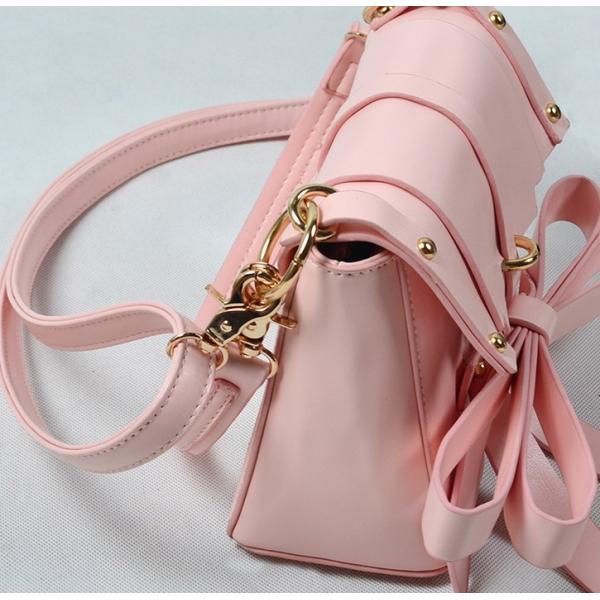 2016 new bow shoulder bag Messenger female European and American fashion pure color pu handbag