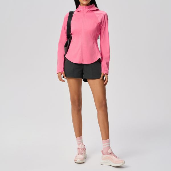 Quick Dry Mesh Women Full Zip Running Jacket Breathable Light Mint Lightweight