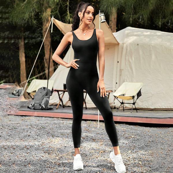 Hang Neck High waist lift hip yoga one-piece onesie top sports slim sexy back