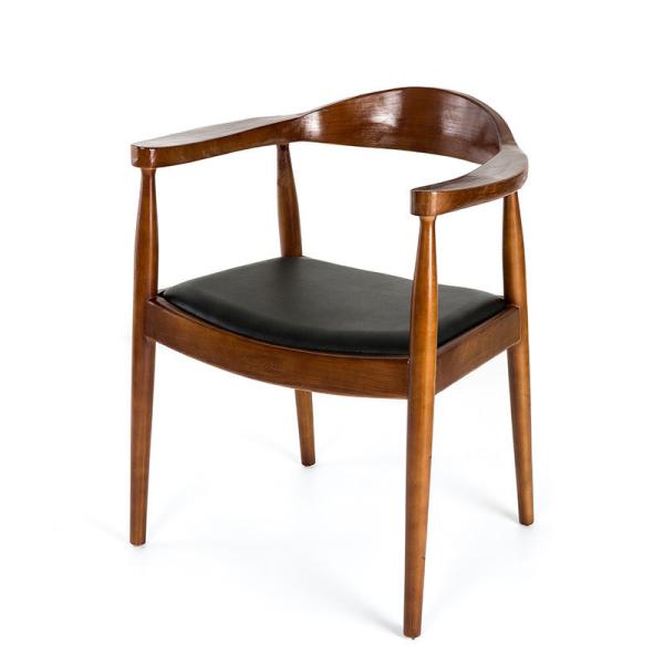 CE SGS Antique Wooden Throne Chair Eco Friendly Wooden Leather Dining Chairs