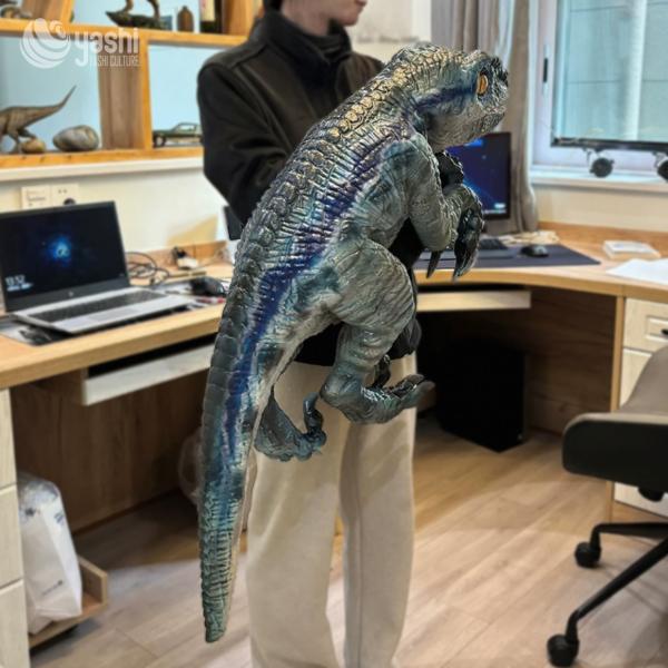 Silicone Baby Velociraptor Hand Puppet Interactive 100*25*40CM