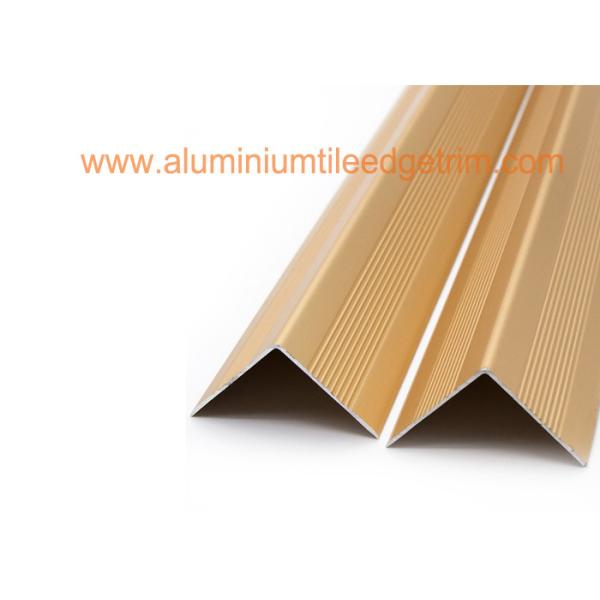 Decorative Aluminum Stair Nosing Edge Trim Right Angle 3cm X 3cm Easy Installation