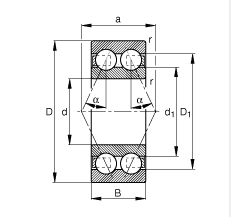 Контактный сглобитель 25° Регулярный контактный шариковый подшипник 3803-B-TVH Высокая точность