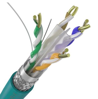 4 Pair 23AWG 550Mhz RJ45 Cat6a FTP Cable , Double Shield Cable Ethernet Cat6a