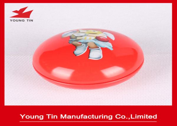 Bean Shaped Metal Mini Tin Box CMYK Printed For Candy Sweets Packaging