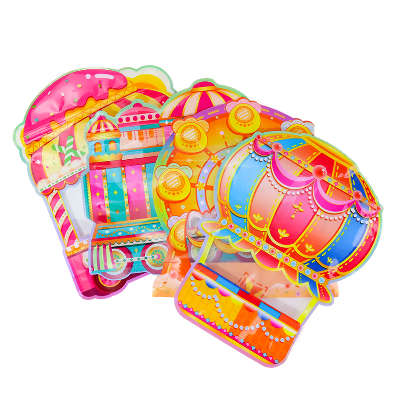 Custom Printed Digital Mylar Packaging Stand up Pouch Zipper Top Smell Proof Window PET Material Candy Snacks Doypack Bag