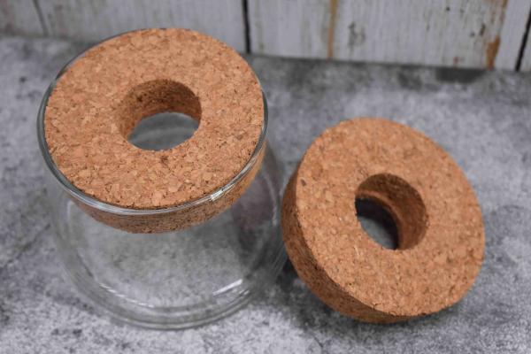 Yuelin Large Glass Vase With Cork Lid Top Dampproof 1.9in