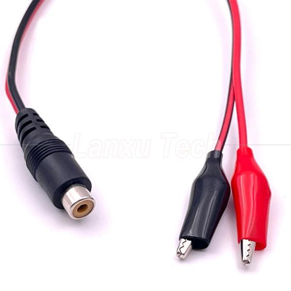 RCA Female AV to Alligator Clips Cable for Speaker