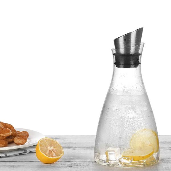 Кувшин доказательства жары крышки подачи стеклянный, половина Карафе воды таблиц