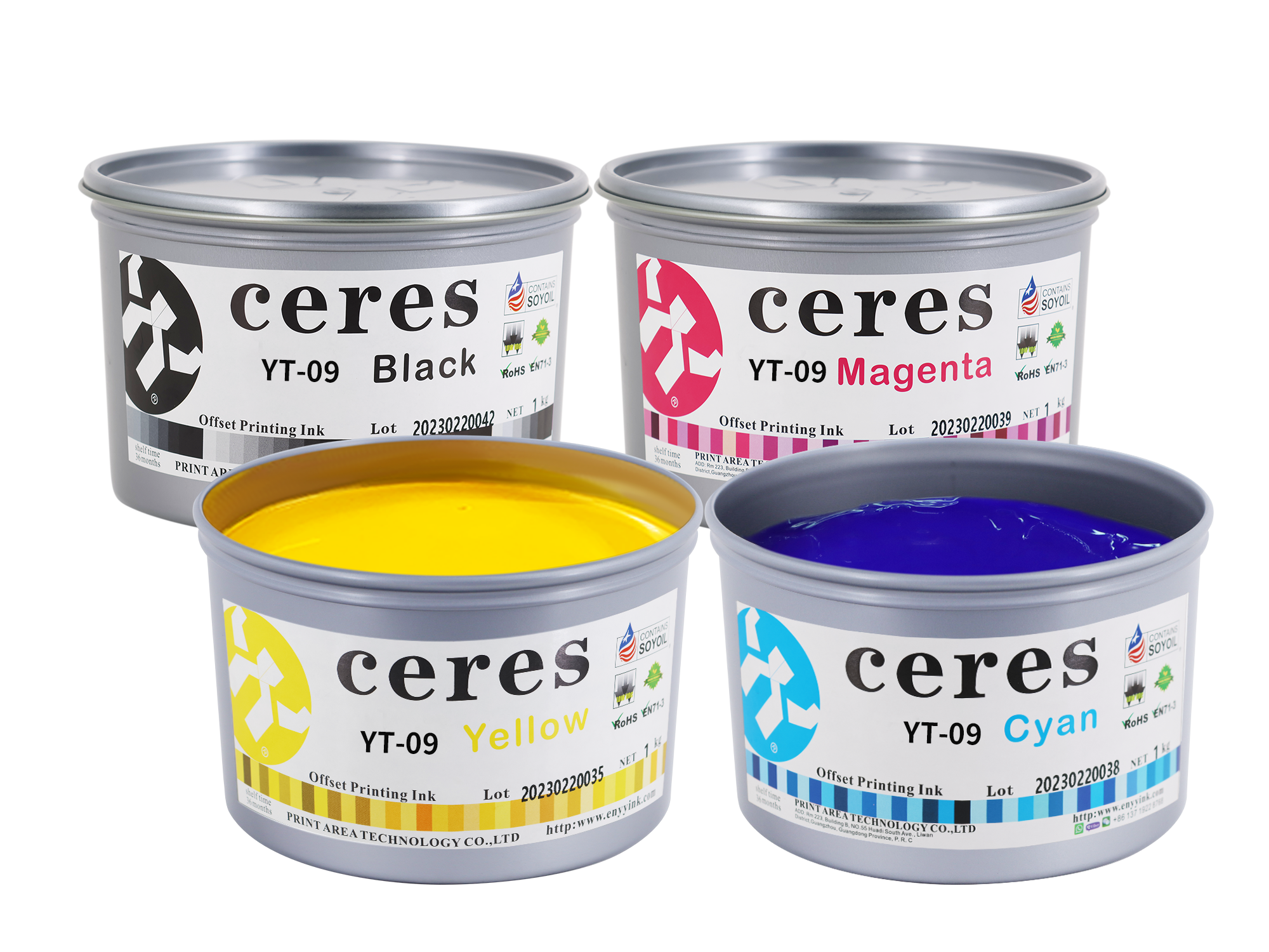 Ceres High Gloss Alcohol and Corrosion Resistant Low Odor Sheet-Fed Offset Printing Ink