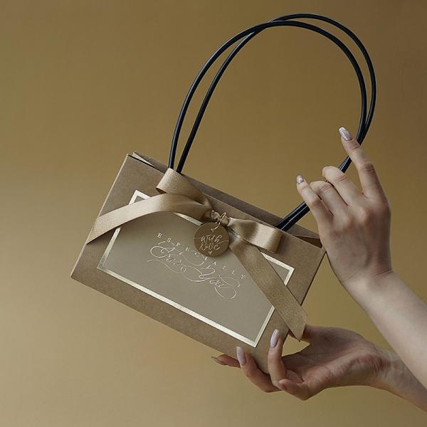 Custom Logo Print Wholesale Grocery White Brown Kraft Paper Gift Bag Cute Craft Paper Bag With Handle (Настроенный логотип печатать оптом) Белая коричневая бумажная сумочка для подарков Красивая бумажная сумочка с ручкой