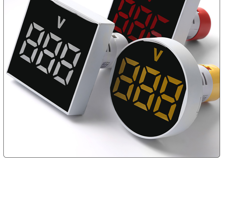 YZ LED Voltmeter Digital Indicator Single Display Panel Meter AD112-50 AC60-500V 1% Accuracy Large Display Small