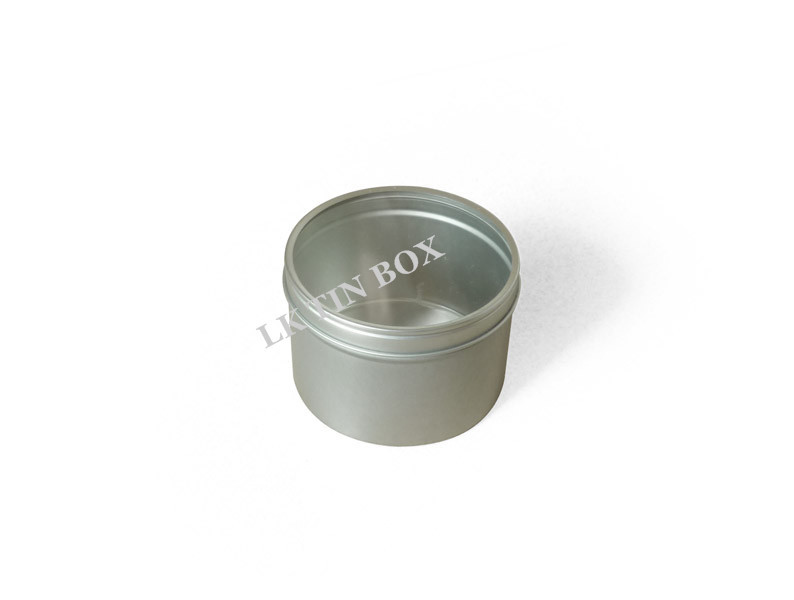 Plain Metal Round Seamless Candle Tin Cans With Pvc Window D 95 * 63mm