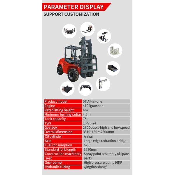 4WD 78KW отчетливо произносило изготовитель платформы грузоподъемника с двигателем Yunnei