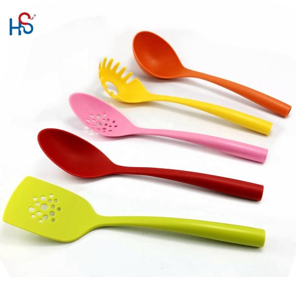 Silk Printing Logo Kitchen Utensil Set Durable Nylon 8-Piece Kitchen Cooking Utensils