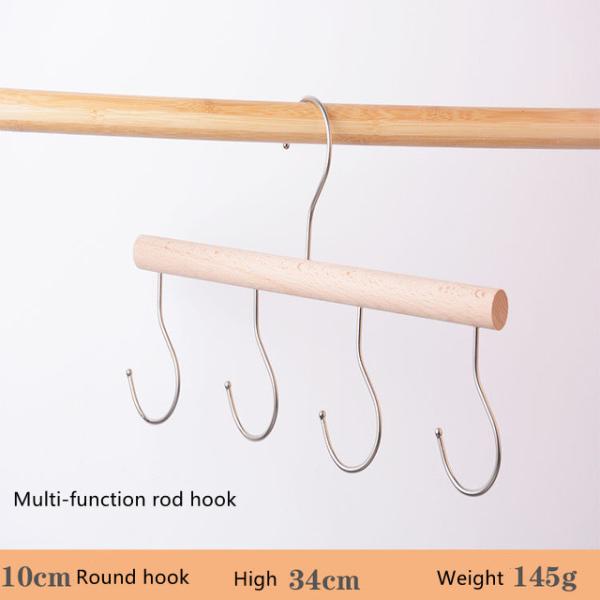 Beech S Hook Coat Rack Hanger 10CM 15CM For Scarf Clothes Trouser