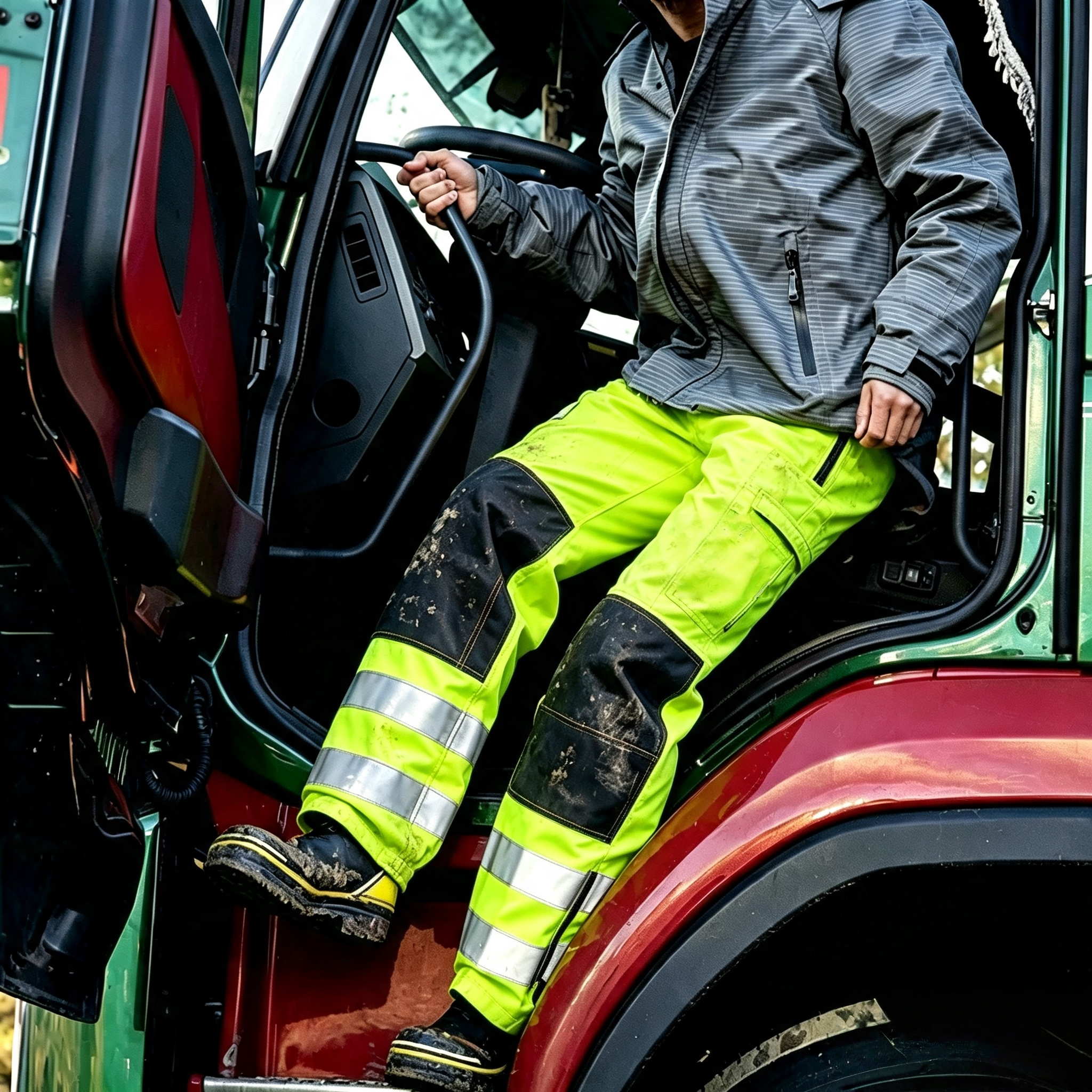 Water Jetting High Visibility Bib Overalls Adjustable Waistband Heavy Duty Waterproof Coveralls Impact Resistant