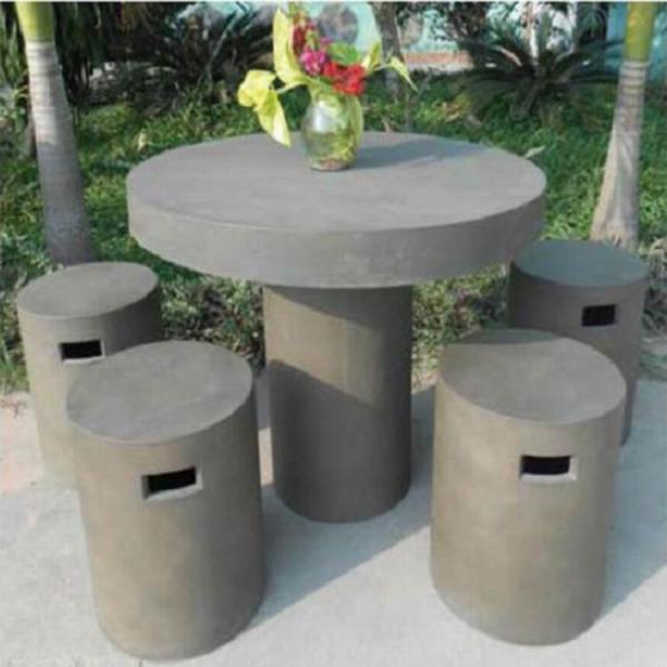 Casa Móveis Sala de estar moderna Mesa de concreto Mesa de café de concreto redonda branca