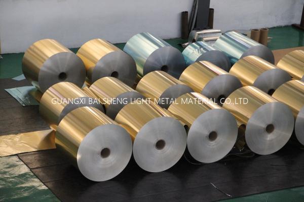 Golden / Blue / White Hydrophilic Aluminium Foil Excellent Coating Performance