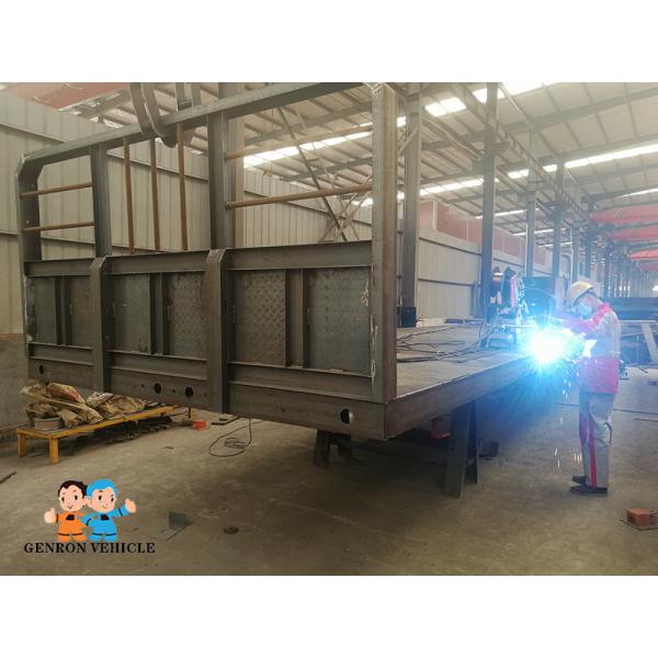 3 Axles Mechanical Suspension Flatbed Semi Trailer
