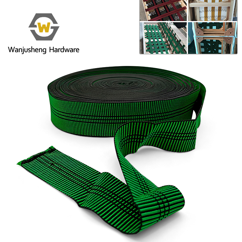 Eco-friendly Green Sofa Elastic Webbing Anti-Aging High-Elastic Furniture Elastic Strap for Sofa Seat Cushion & Backrest