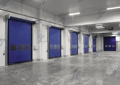 O Pvc flexível da porta de alta velocidade industrial anticolisão rola acima portas