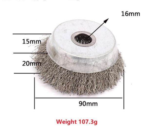 Escova de fio liso de moedura de Derusting do metal de Root Carving Deburring do moedor de ângulo da escova da roda de aço inoxidável paralela do fio