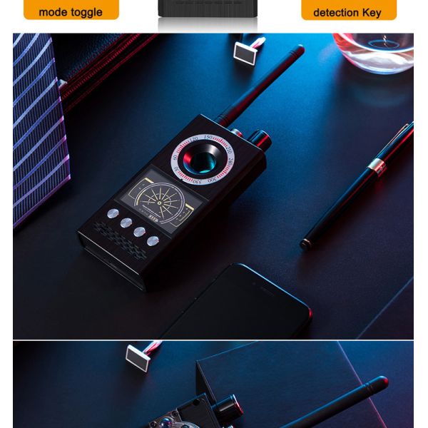 ABS Plasatic Multi Functional Wireless Anti Gps Tracker Detector Mobile Phone Camera RF Signal Bug Detector