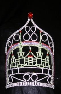 red and green castle pageant crowns christmas pageant crowns and tiaras wholesale pageant supplier pai crown jewelry