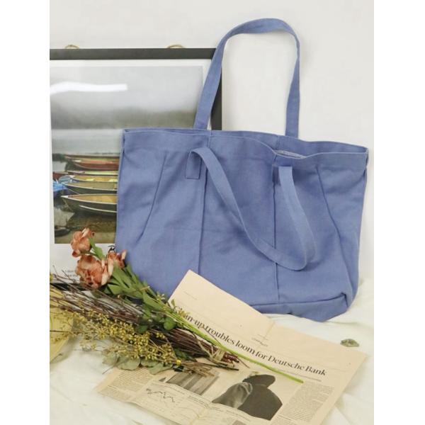 Denim Blue Eco Friendly Tote Bag For Supermarket