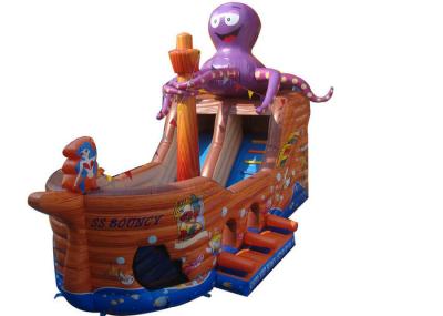 Octopus Pirate Ship Large Inflatable Slide For Adult Amusement Park