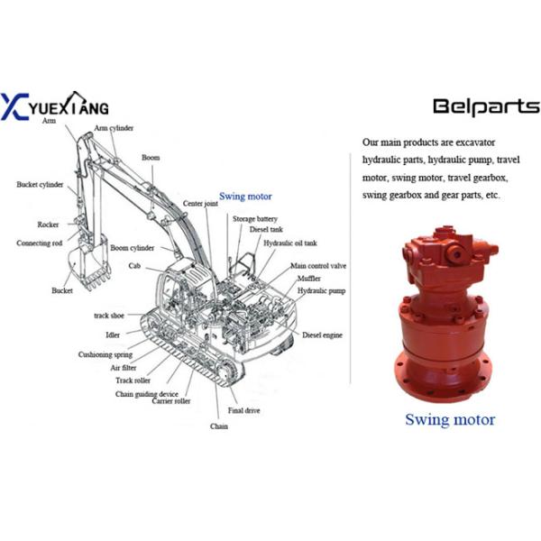 Мотор Кавасаки качания машины Pc50mr-2 Ms120 E70b U45 337 Kx161.3 M5x180chb M2x120b U17-3 экскаватора
