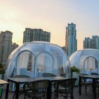 Une maison géodésique de 6 m avec cadre en aluminium