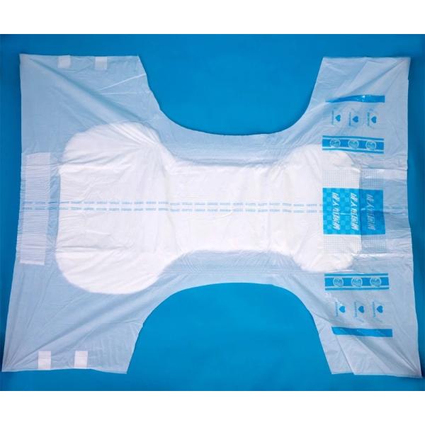 PE Film Cover Thick Extra Absorbent Adult Disposable Diapers Printed / Chemical Free