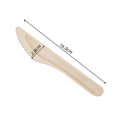 Eco Friendly Bagasse Cutlery Sugarcane Compostable Knife 6.2''