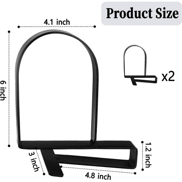 Metal Clamp Book Organizer Storage Holders Book Ends for Floating Shelves in Black