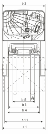 High Reach Warehouse Reach Truck , Container Handling Reach Type Forklift