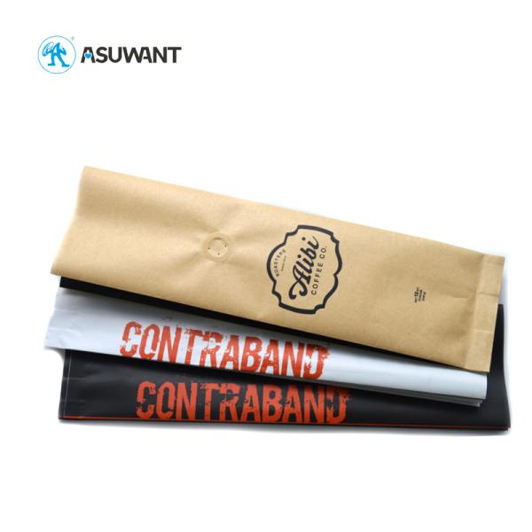 Matt Black Plastic Coffee Bag Aluminum Foil 100g 250g 500g 1kg 12 Oz Packaging